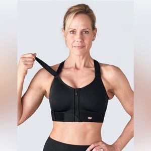 SHEFIT Flex Sports Bra Size 3Luxe (3X) Black with Rose Gold Convertible Straps